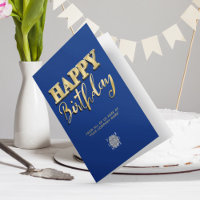 Logo Gold Letting Business Anniversaire Marine Ble
