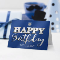 Logo Marine Bleu Argent Lettres d'affaires Anniver