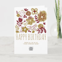 Logo personnalisé Bourgogne Gold Flowers Joyeux an