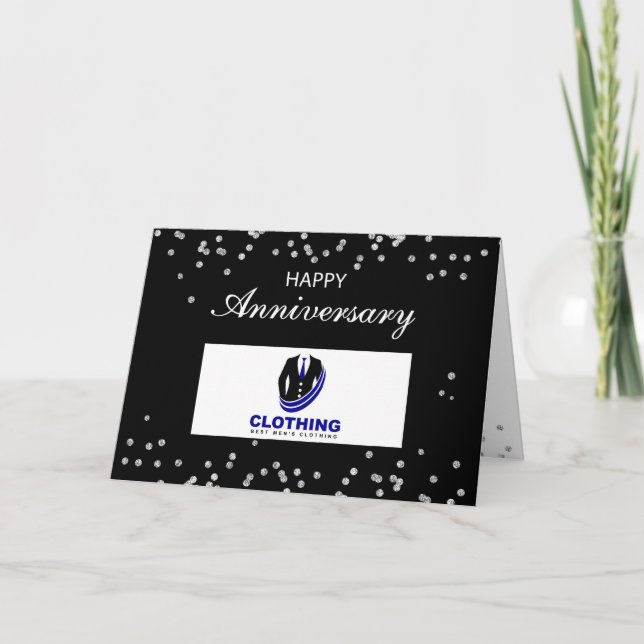 Carte Logo personnalisé de l'anniversaire de l'employé n (Devant)