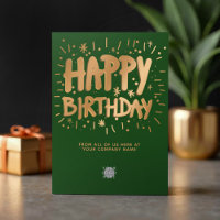 Logo personnalisé Faux Gold 3d Joyeux anniversaire