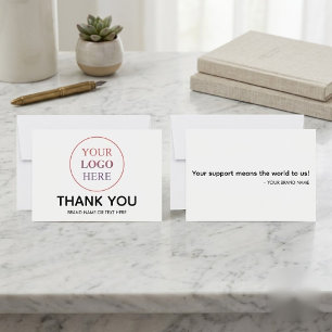 Carte Logo personnalisé – Merci, aucune commande minimum