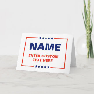 Carte Logo politique personnalisé (Trump Design)