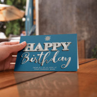 Logo Silver Lettres Turquoise Blue Business Annive