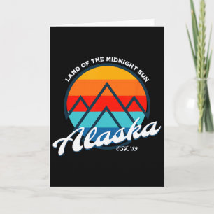 Carte Logo vacances Alaska Terre du Soleil de Minuit