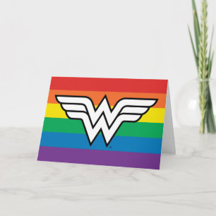 Carte Logo Wonder Woman Rainbow