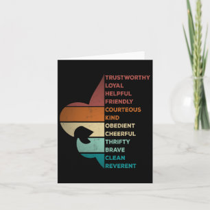 Carte Loi de Scoutisme de style Vintage cool