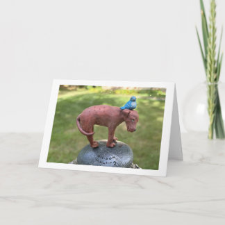 Carte L'oiseau bleu du bonheur