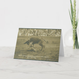 Carte L'Oklahoma Culy bulldogging.