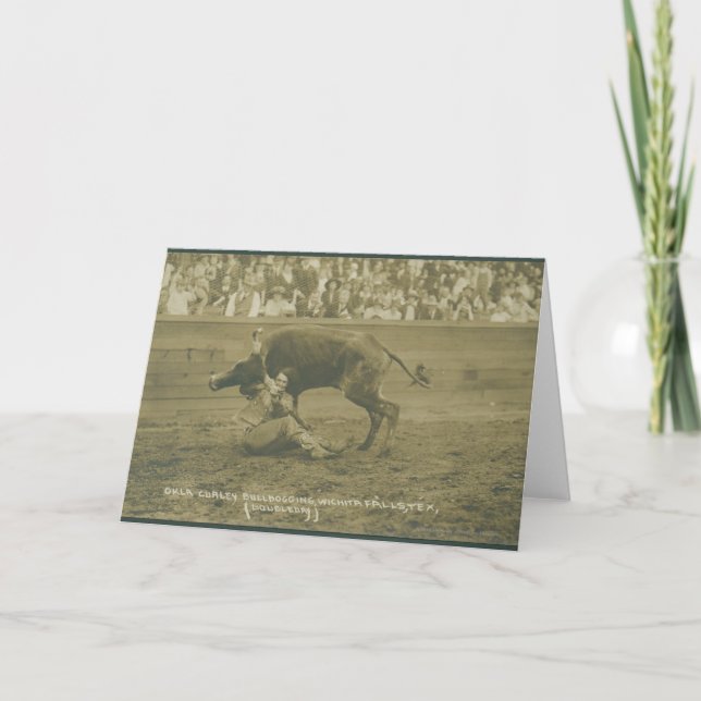 Carte L'Oklahoma Culy bulldogging. (Devant)