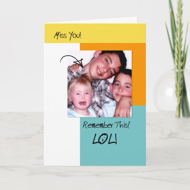 Carte LOL Funny Memories Tendance Photo Missy You (Devant)