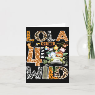 Carte Lola du safari à quatre toujours sauvage 4ème anni