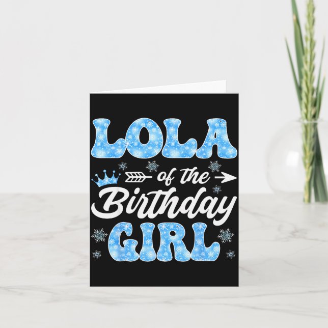 Carte Lola Of The Birthday Girl Snowflakes Winter Christ (Devant)