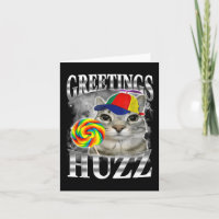 Lollipop Cat Mémorial Salutations Huzz Funny Silly