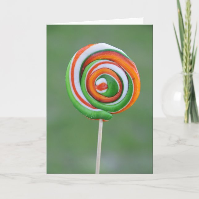 Carte Lollipop orange et verte (Devant)