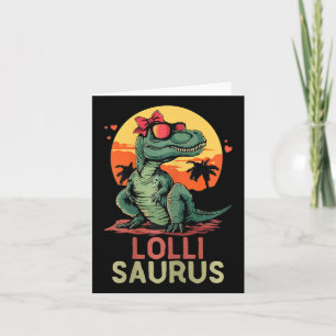 Carte Lollisaurus Dino Dinosaure Lolli-saurus T-rex Drôl