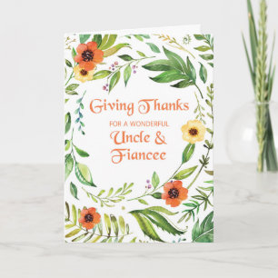 Carte L'oncle et la fiancée rendent grâce à Thanksgiving