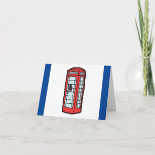 Carte London Red Telephone Booth Iconic British Travel