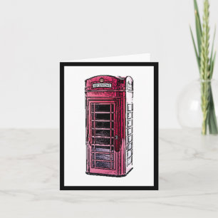 Carte London Red Telephone Booth Iconic British Travel