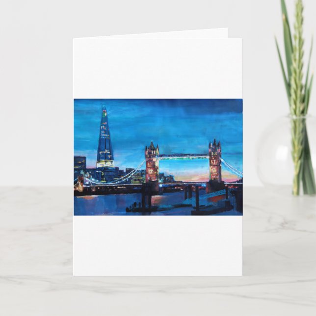 Carte London Tower Bridge avec The Shard (Devant)