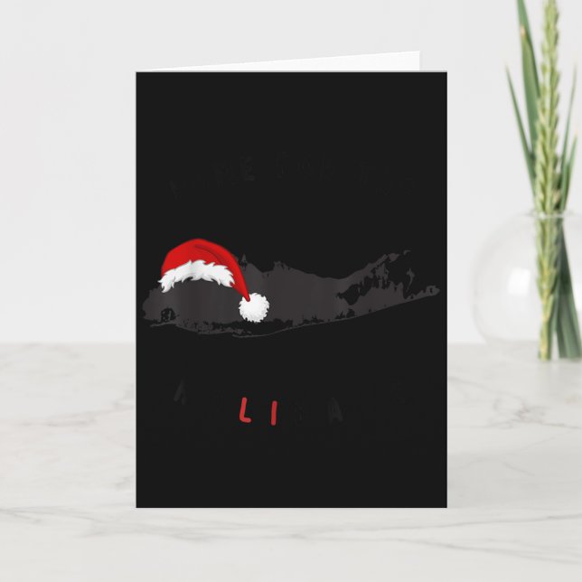 Carte Long Island Christmas - Long Island Map With Santa (Devant)