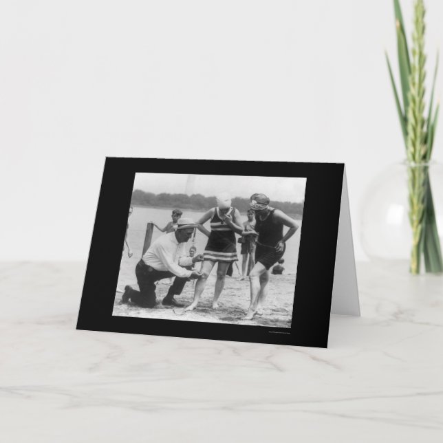 Carte Longueur du maillot de bain de mesure de flic 1922 (Devant)