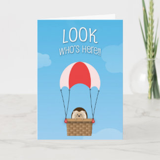 Carte Look Who's Here Baby Hedgehog Card