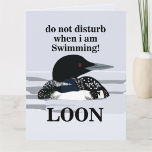 Carte Loon Common Loon Bird Lake Funny