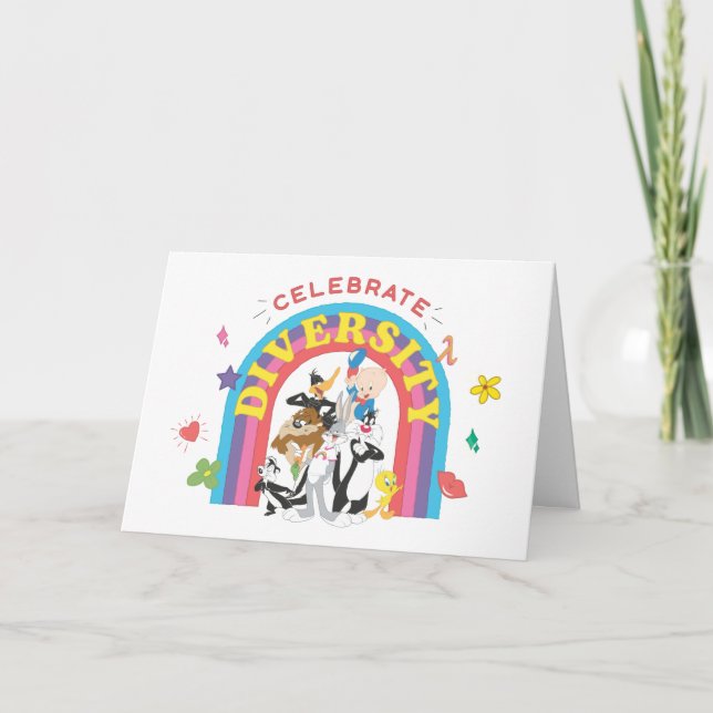 Carte LOONEY TUNES™ - Celebrate Diversity Pride Arc-en-c (Devant)