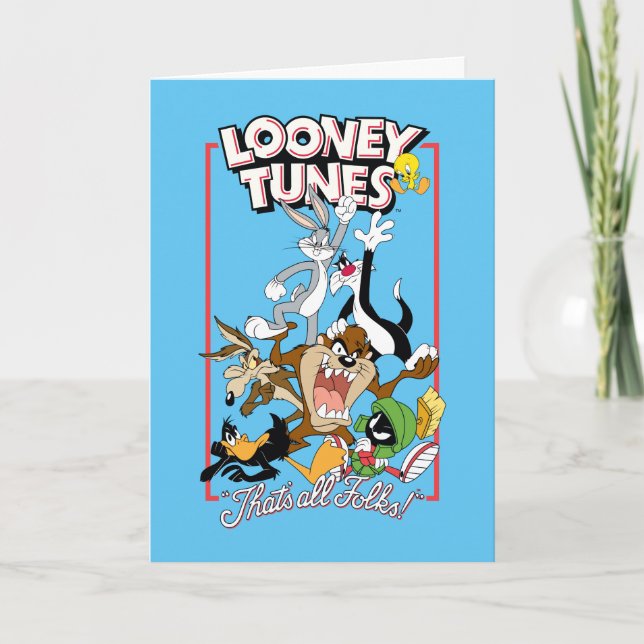 Carte LOONEY TUNES™ "C'EST TOUS LES FOLKS!™" Pile de gro (Devant)