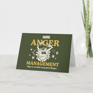 Carte LOONEY TUNES™ Gestion de la colère de |TAZ™ ACME