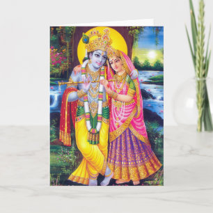 Carte Lord Krishna & Radha