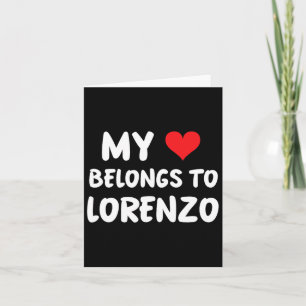 Carte Lorenzo - Mon cœur appartient à Lorenzo - Amour
