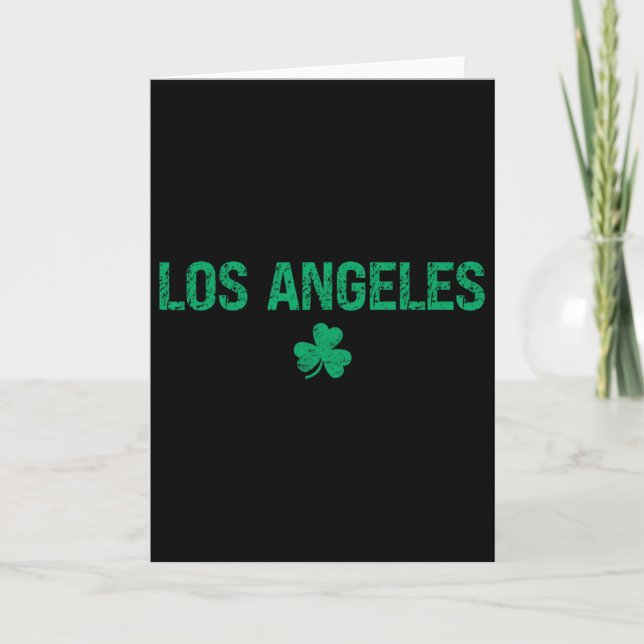 Carte Los Angeles Irish Shamrock St Patrick's Day  (Devant)