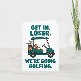 Carte Loser On va faire du golf Funny Retro Golf