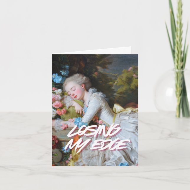 Carte "Losing My Edge" Art Greeting Card (Devant)