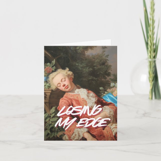 Carte "Losing My Edge" Art Greeting Card (Devant)