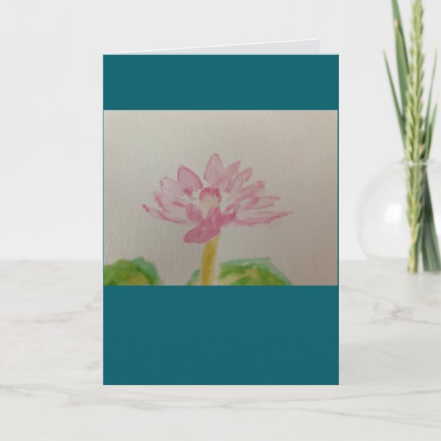 Carte Lotus ! Aquarelle/carte (Devant)