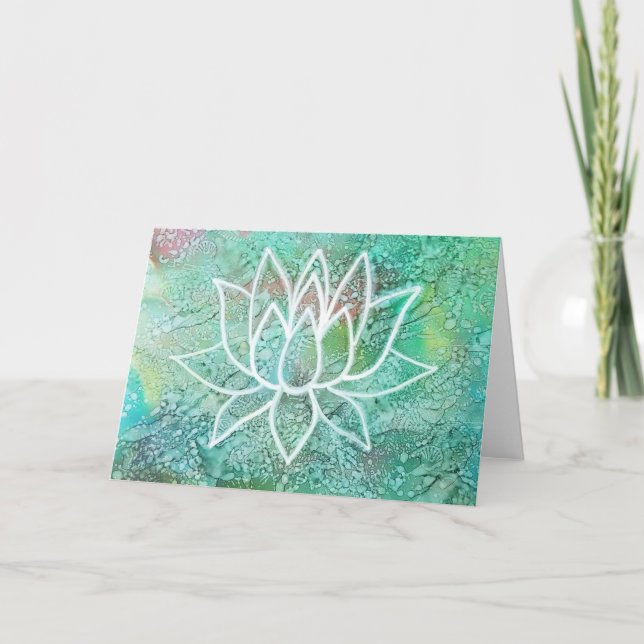 Carte Lotus Flower brillant Inspirant positif (Devant)