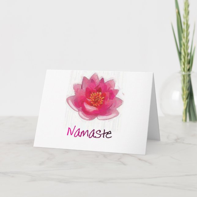 Carte Lotus Flower "Namaste" Yoga Gifts (Devant)