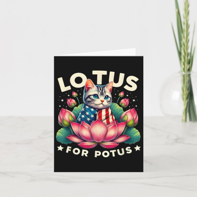 Carte Lotus For Potus Kamala Harris Us Amoureux de les c (Devant)