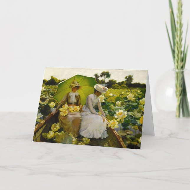 Carte Lotus Lilies | Charles Courtney Curran (Devant)