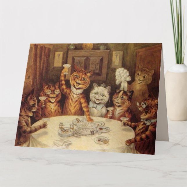 CARTE LOUIS WAIN CHATS CHATS DE CHAT ANNIVERSAIRE FÊTE D (Devant)