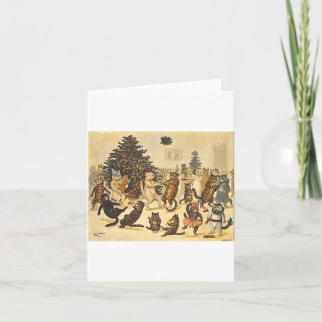 Carte Louis Wain Christmas Party (Devant)