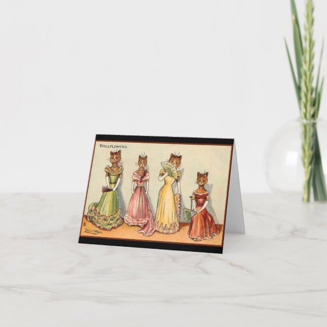 Carte Louis Wain Wallflower Girl Cats (Devant)