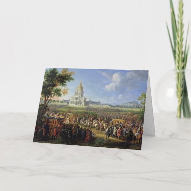 Carte Louis XIV, son Entourage Visite des Invalides (Devant)