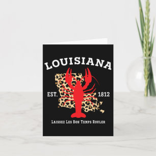 Carte Louisiana Est. 1812 Crawfish Leopard New Orleans M