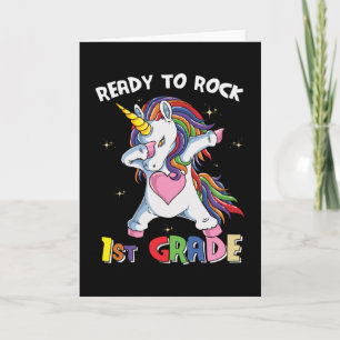 Carte Loune de 1re année licorne prête à assurer pour la