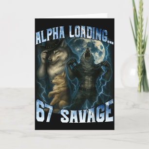 Carte Loup Alpha Chargement 67 Pour Cent Savage Drôles d