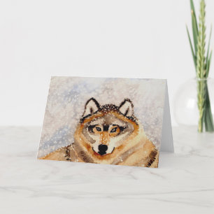 Carte Loup d'hiver